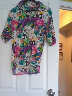 Robert Lipson Colorful Abstract Button-Up Shirt